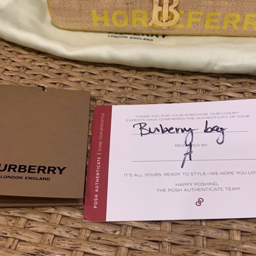 ‼️WOW‼️Burberry Small Lola Rafia crossbody Purse‼️EUC. - Picture 5 of 12